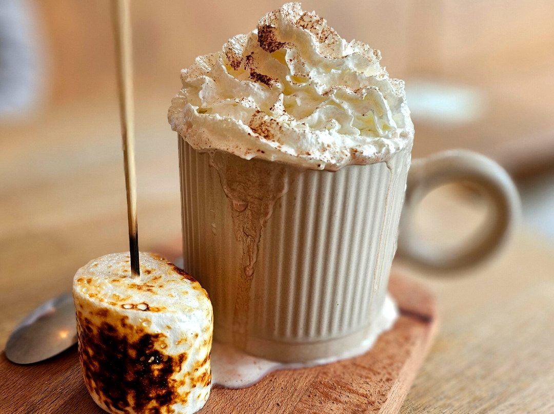 Hot chocolate with toasted marshmallow